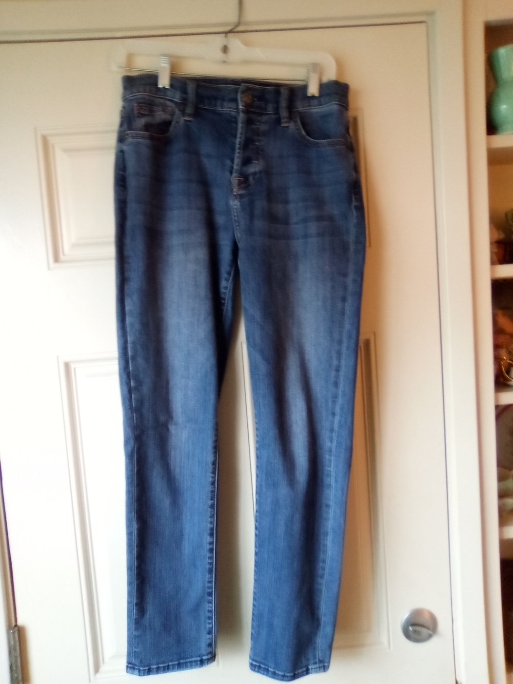 7 For All Mankind Button Front Stretch Skinny Jeans